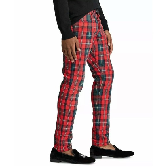 Polo Ralph Lauren Eldridge Skinny Jeans Tartan - Picture 3 of 4